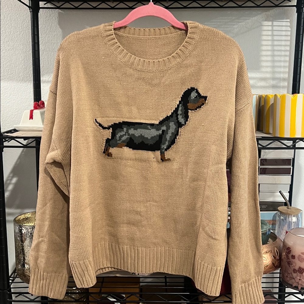 Boutique Dachshund Knit Sweater, Various Colors/Sizes NWOT - Picture 7 of 10